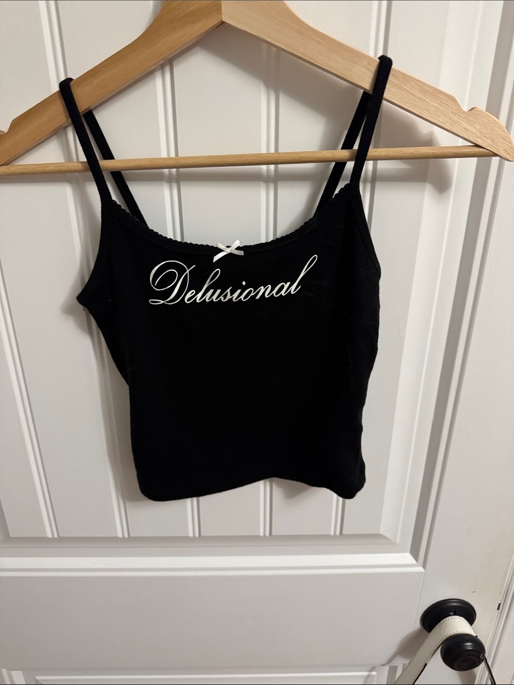 Garage Black Delusional Graphic Spaghetti Strap Tank